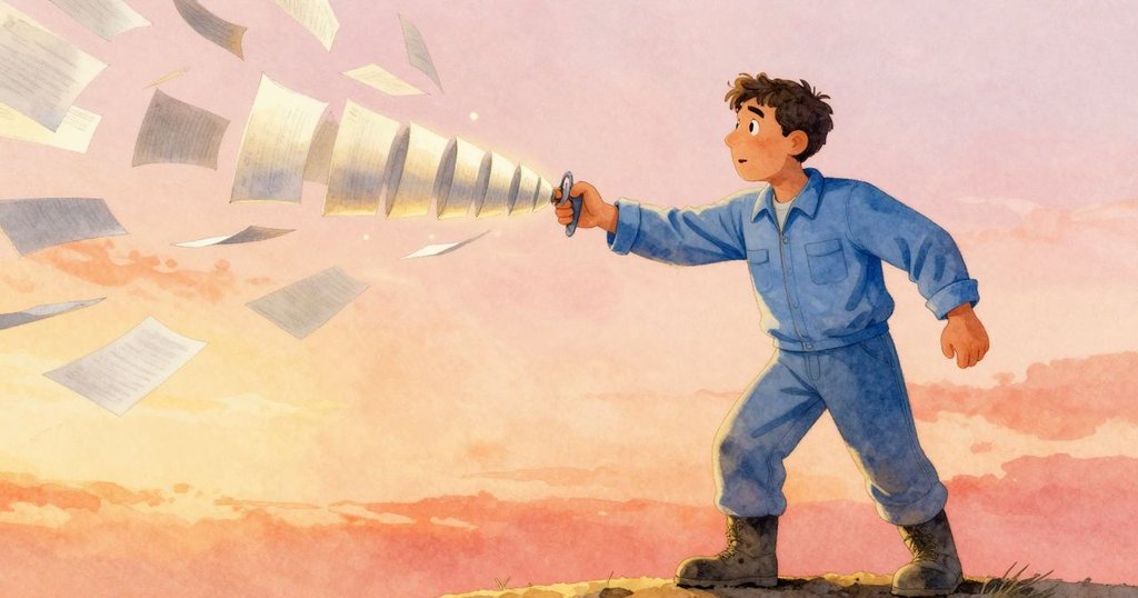 Max退後凝視旋轉圓筒釋放出的和諧音符，工作室內充滿寧靜與溫暖情感，迎來故事圓滿結局。