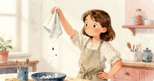 A Cracked Indigo Test Bowl Beside the Dye Vat