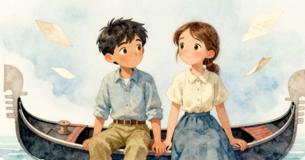 測量紙飛過車廂，銅捲靠近蓋瑪鞋邊，室內金屬感與柔和光線映襯暫停瞬間