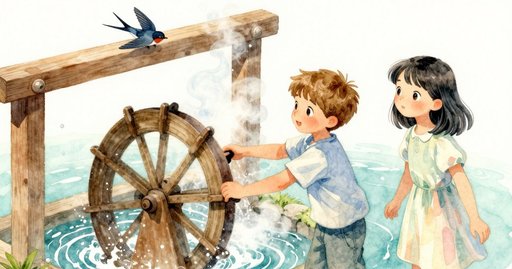 Swallows Above the Turning Wheel