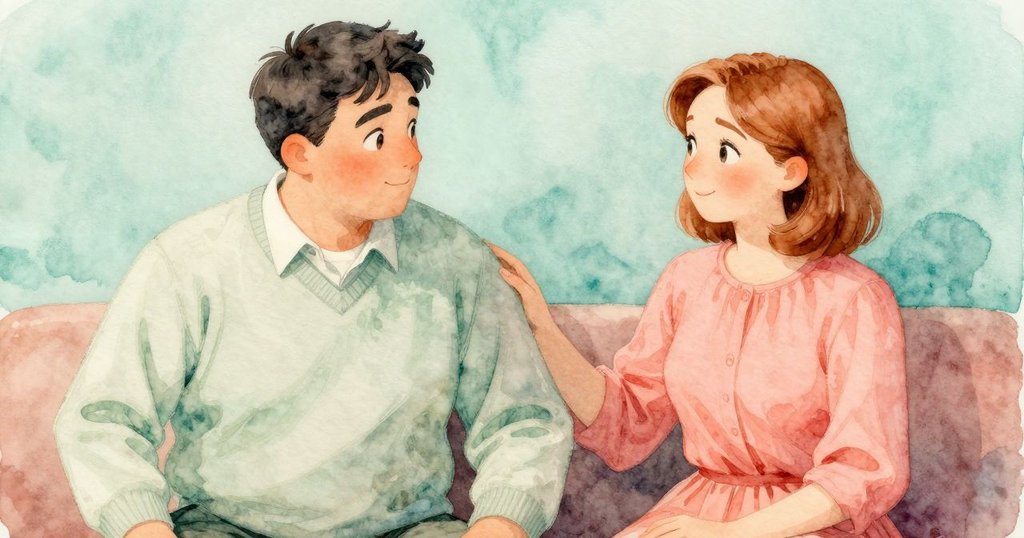 佩特拉輕觸弗雷澤的袖子,二人凝神交流,神情充滿默契與藝術靈感,室內暖光映照