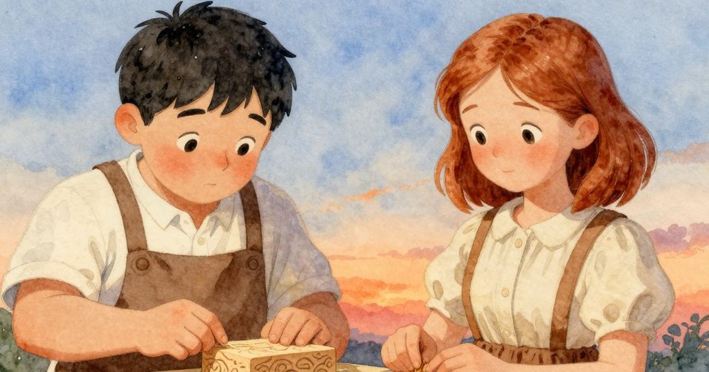 細看濕潤細線橫跨櫻木雕刻板，光影強調線條扭曲與細節，營造微妙神秘感