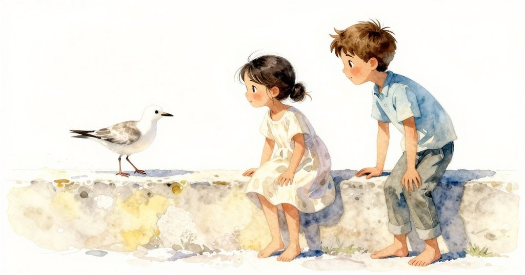 伊恩跟隨小鳥節奏工作，謝妮婭在牆邊微笑守望，場景中展現溫暖互動與互相支持