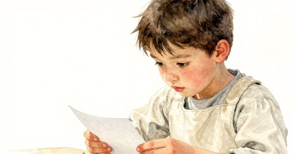 Tess專注用手整理濕紙張，顯現木質紋理與紙面光澤，溫暖光線映出細膩創作氛圍