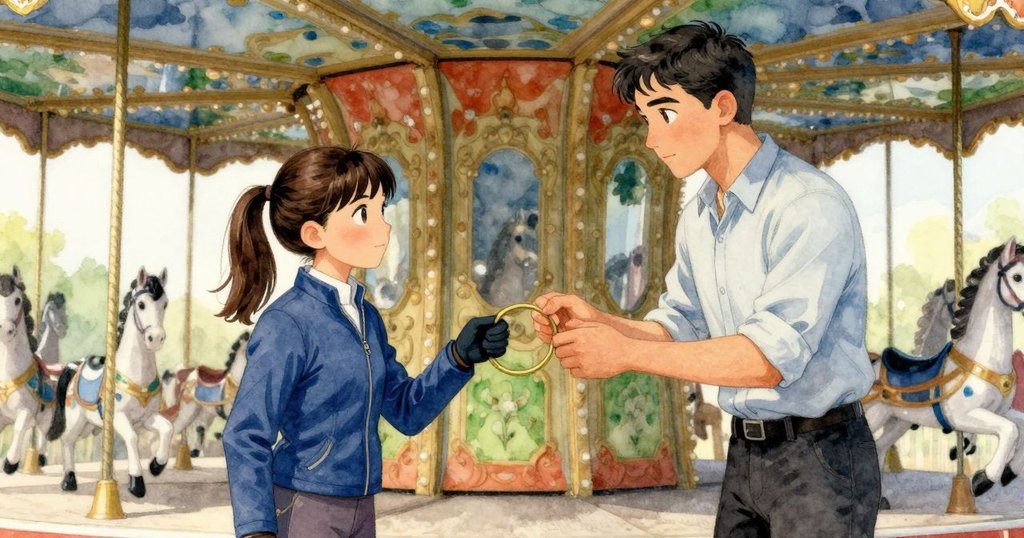 娜迪亞手持黃銅環走向出口，沃倫從機械室走出，彼此眼神交流展現默契，結局溫馨而平靜