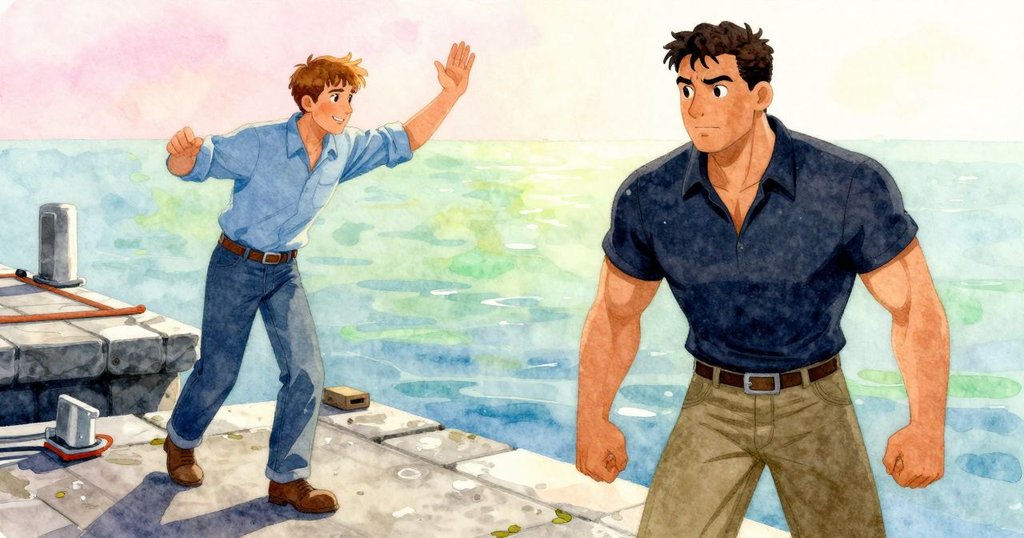 Erik修復完畢後滿意離去，Archie在夕照下揮手道別，穩固的網在柔和暮光中閃耀，充滿溫馨告別情懷