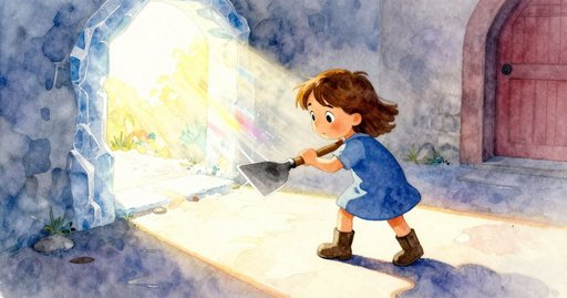 Sunbeam Inside the Ice Block