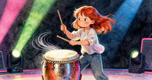 Dust Ring on the Taiko Drumhead