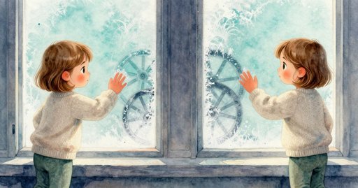 The Curved Frost Ridge on the Morning Window