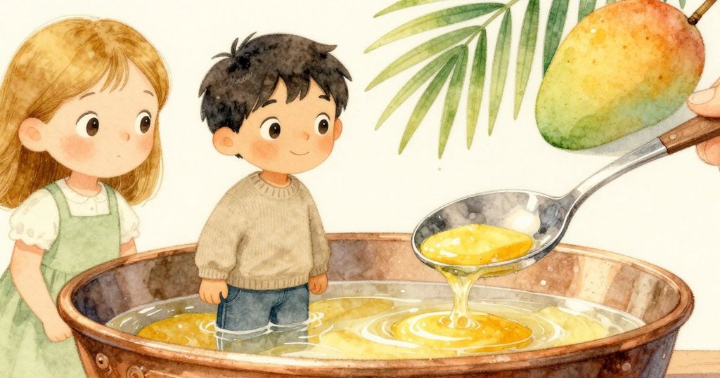 鏡頭特寫展示青銅碗邊及靜止水膜中，湯匙緩緩放下水滴，細膩光影流動，充滿詩意。