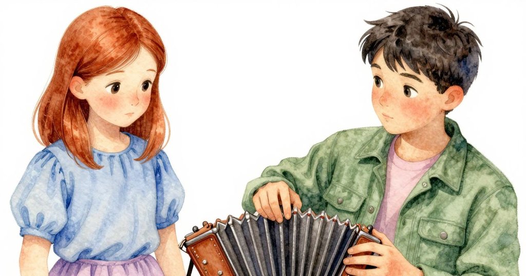 Zelma專注地用手觸摸皮革風箱，油布上珠光閃爍，特寫展現材質細節與溫暖光線。