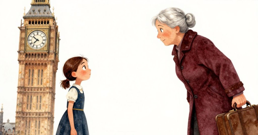 Yvette從樓梯走來，手提小行李與正在努力工作的Astrid相會，雙方眼神中流露出溫暖支持