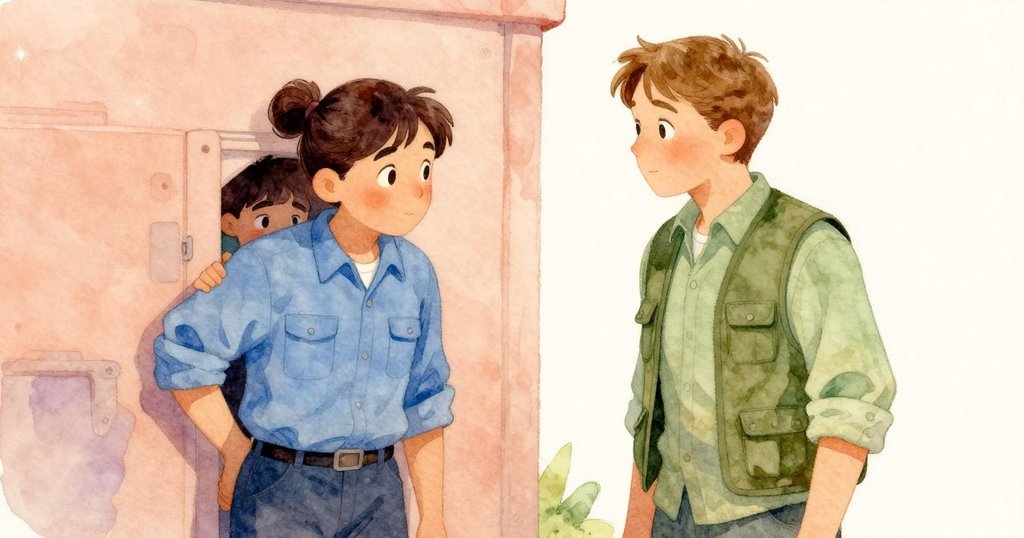 Ronan從艙口探出頭來，Vera以輕柔微笑回應，兩人之間默契傳達機器穩定運行中的溫馨交流