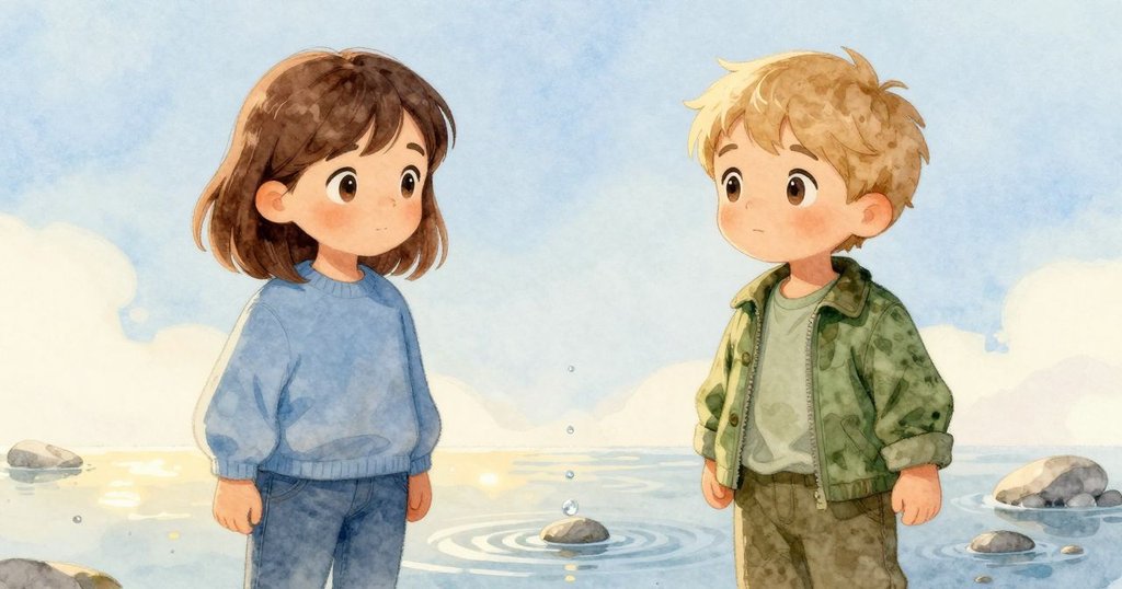 當水滴與石同步觸水，Yvette與Glen共分享驚奇瞬間，水面漣漪交織出魔幻節奏