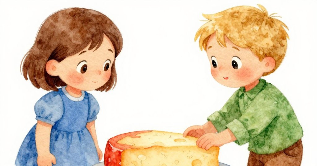 June的手靠近起司輪,感受微妙濕潤與細微劃痕,燈光柔和細膩。