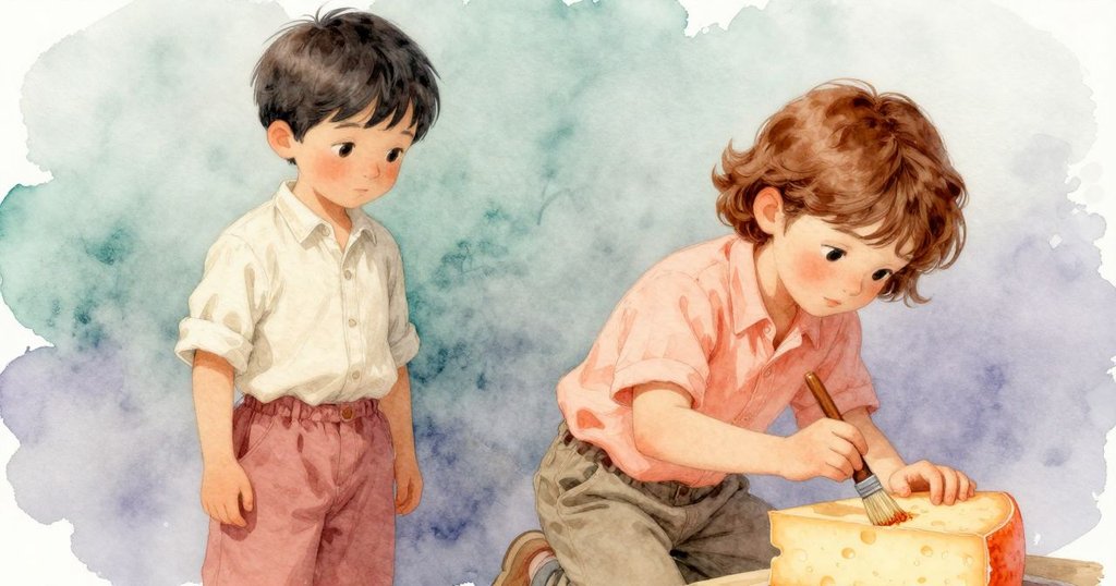 弗雷澤與蘇利文同步操控起司，通風口送來涼意，雙重動作映出傳統與創新的默契對話