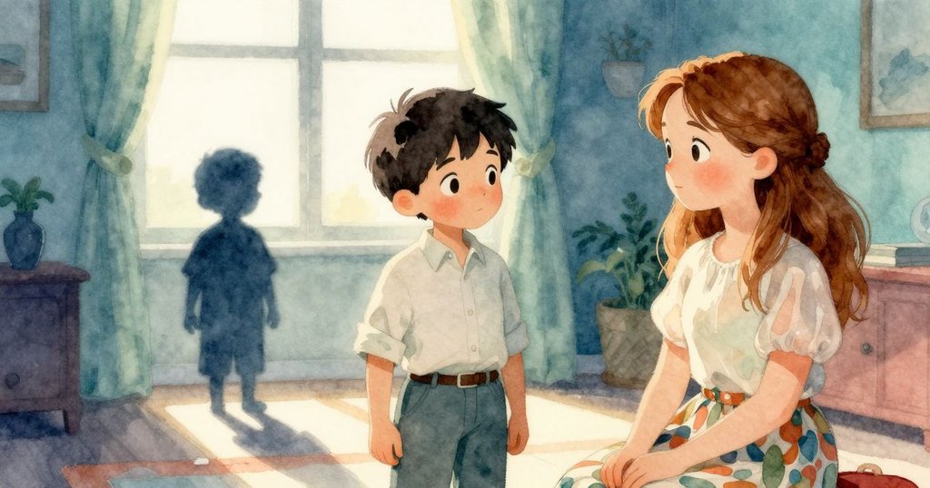 艾登與薇薇安在明亮晨光中忙碌，身影映在小房間內，展現一天溫暖開端的情景