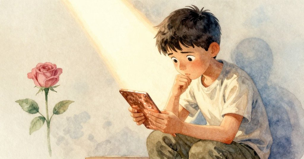 哈特發現版上意外刮痕，神情專注且緊張，舉起刻刀仔細對比，畫面喚起懸念與細膩情感