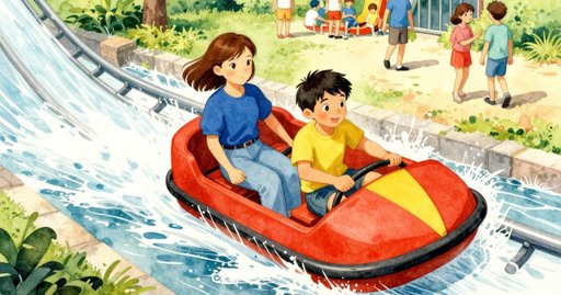 Camera Shutter Over the Log Flume Splash