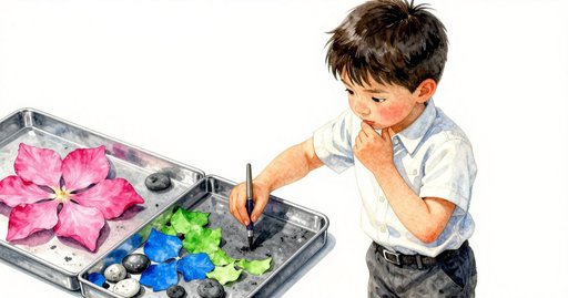 Fingerprint and Floret Beneath the Brass Lens