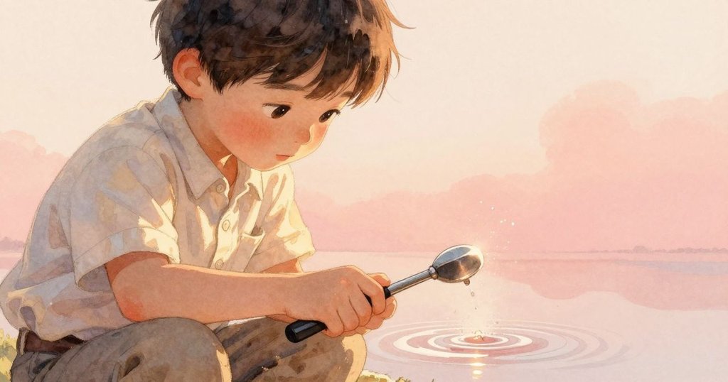 Cedric緩緩放下音準棒，袖口塵埃浮動，水杯最後漣漪擴散，畫面靜謐中暗示故事續篇。