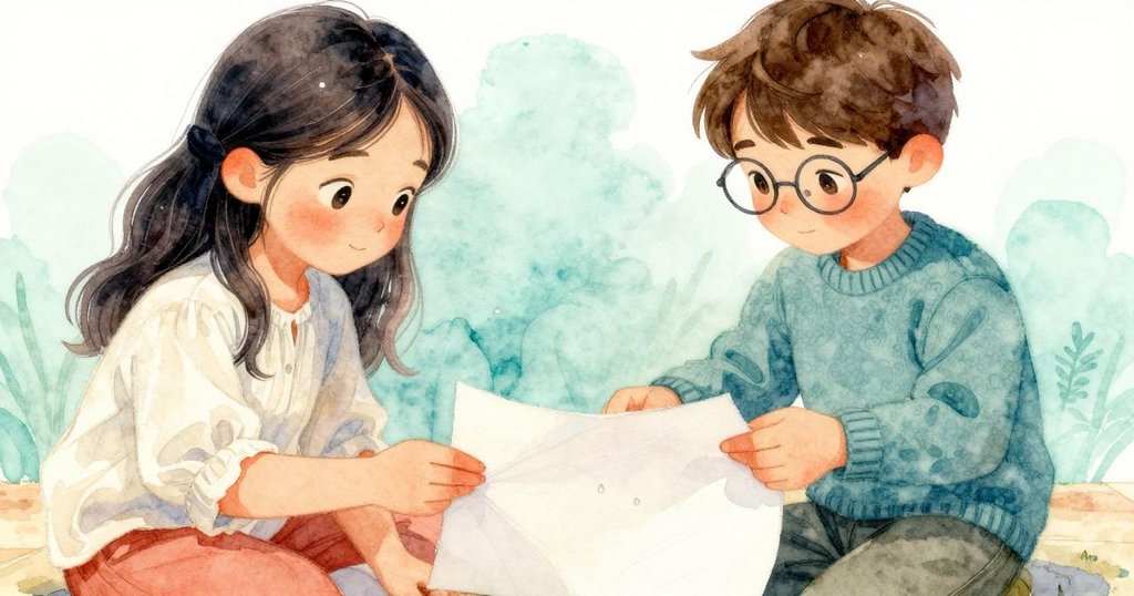 Darla 手部特寫，輕輕提起摺紙堆，細緻的紙紋和水滴閃耀，展現精細創作過程