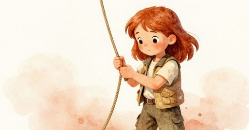 Ruby's Quiet Grip on the Cave Rope