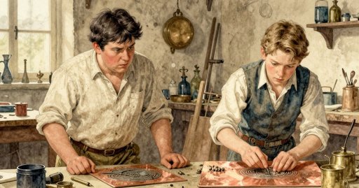 Copper Plate with the Unplanned Black River
