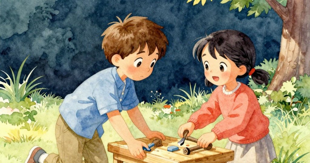 肯特與蒂亞在蜂箱旁互動，蒂亞整理工具並和肯特交談，陽光溫暖，互動愉悅