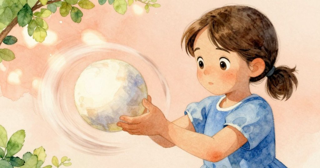 Celina動態旋轉紙球,手與臉上的專注溢於言表,動作流暢彰顯努力與進步。