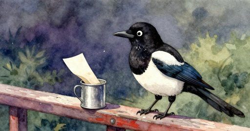 Wind Lines Up an Invitation, Mug, and Knight on the Bridge