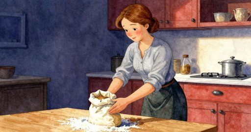 Flour Parade on the Kitchen Platform