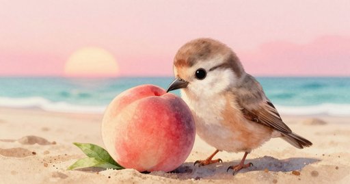 A Peach Rolls Along the Lighthouse Path