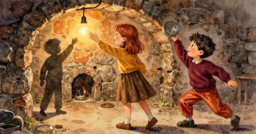 Tin Lid Chase in the Cellar