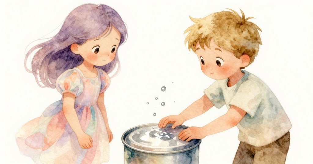 Juno輕觸金屬蓋,銀光與彩帶在上面跳動,營造溫柔神秘的氛圍