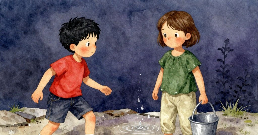 樹屋角落的水桶中水滴形成涟漪,透過濾光顯現柔和光影,展現沉浸式水下美感