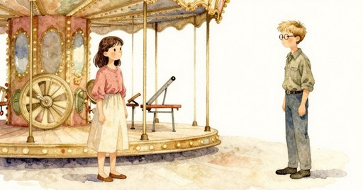 The Perforated Card Pauses Behind the Carousel