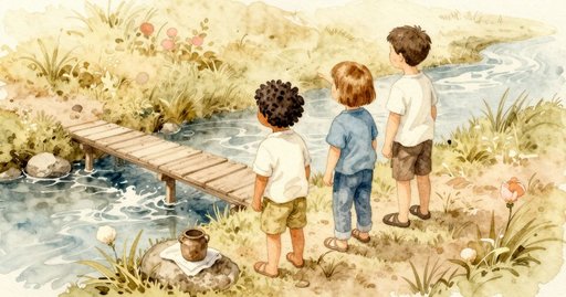 Paper Boat Slides From Creek to River