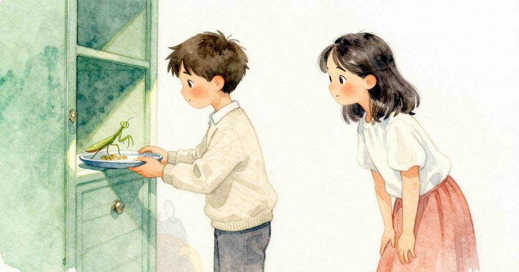 Miles傾斜托盤在光束下發現小塑件,Pia把素描本推近並低語,兩人帶著驚喜小心翼翼。