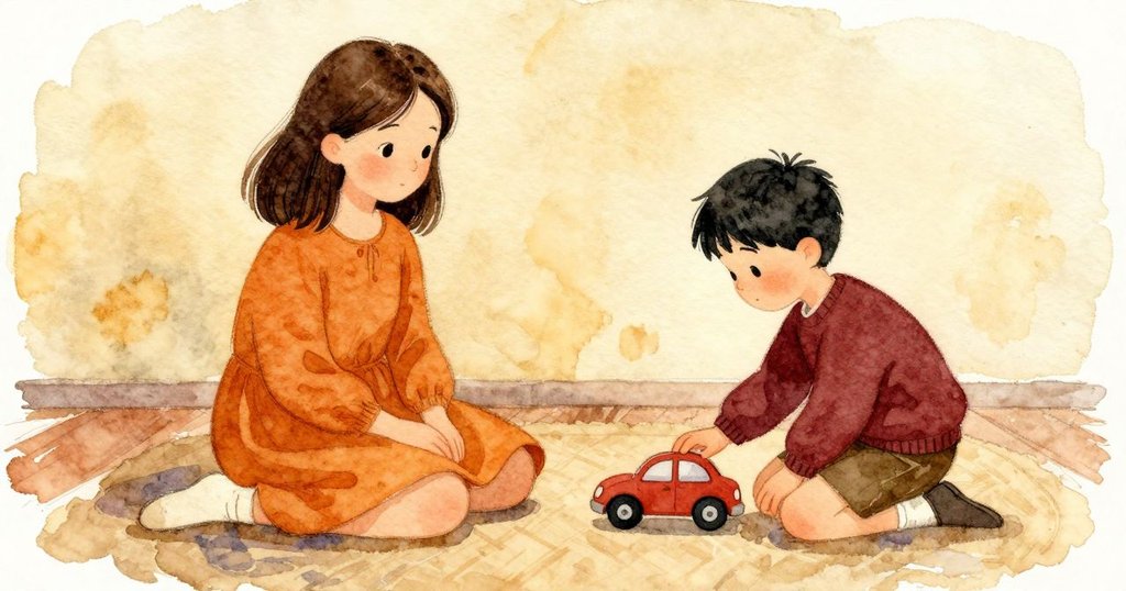 Everett 輕敲小車,小車向 Yasmin 滾去,碰到她的鞋子,輪子旋轉後停下,場景發展安靜觀察