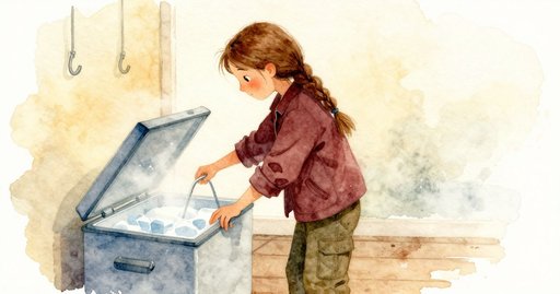 Ice Box Lids Steady the Swinging Scale at the Dock