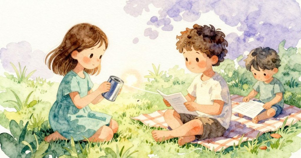 June穩住呼吸,慢慢轉動罐子讓聲音變清,Forrest在毯上翻頁,June表情專注並略感欣慰(高潮演進)。