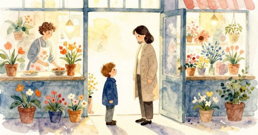 Tissue, Ribbon, and Mist at the Flower Shop Counter