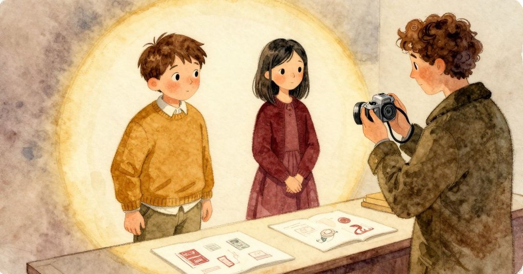 兩本小冊張開近景，Clara 的邊緣完整，Dean 的中央較深，頁面晾乾，轉折點顯現。