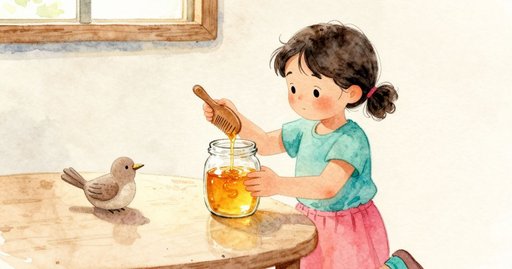 Honey Jar Wobbles Under a Leaning Frame