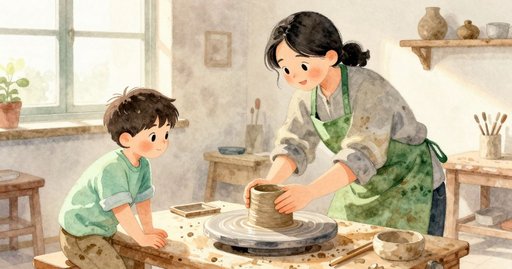 Sunlight Spark Across the Pottery Wheel