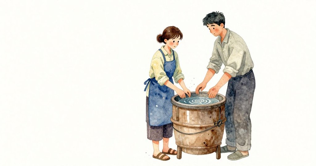我把布在涼意下按住數了四口氣,慢慢提起時讓染液成螺旋回落。色彩自己展開:黃綠先變得混霧,再像河石般灰,最後藍在空氣裡坐得更深。Dale靠近卻不碰,木架發出一聲細響;一隻家燕掠進繞了一圈便不見,只留舌根淡淡的灰塵味。