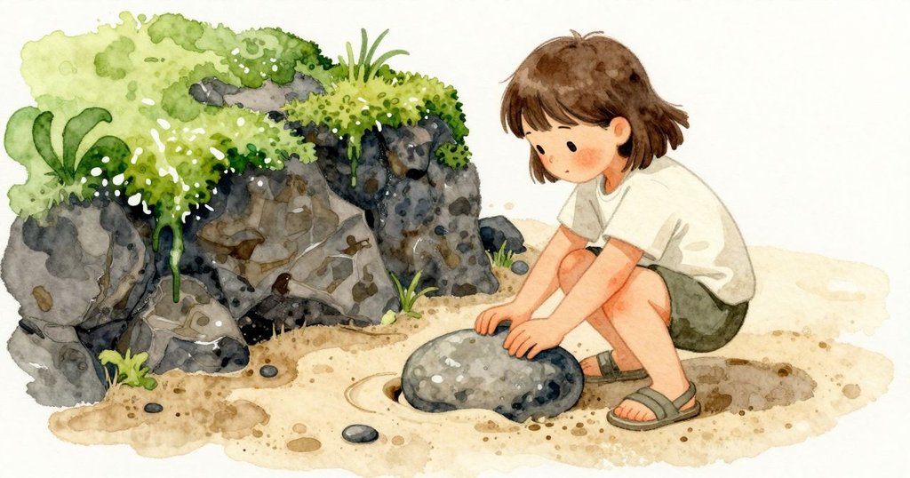 Juno在藻滑的邊緣上穩住手勢,旋轉手腕,讓平面坐定。細沙輕聲摩擦,指下有一聲比水更輕的喀嗒。她放手時,一縷水從新邊滲出,在沙上拖出一指寬的深色痕。