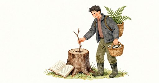 Recorder Drains on Moss as Mushrooms Fill the Basket