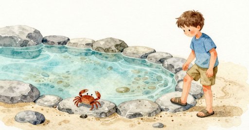 A Crab Slips Into the Rock Gap
